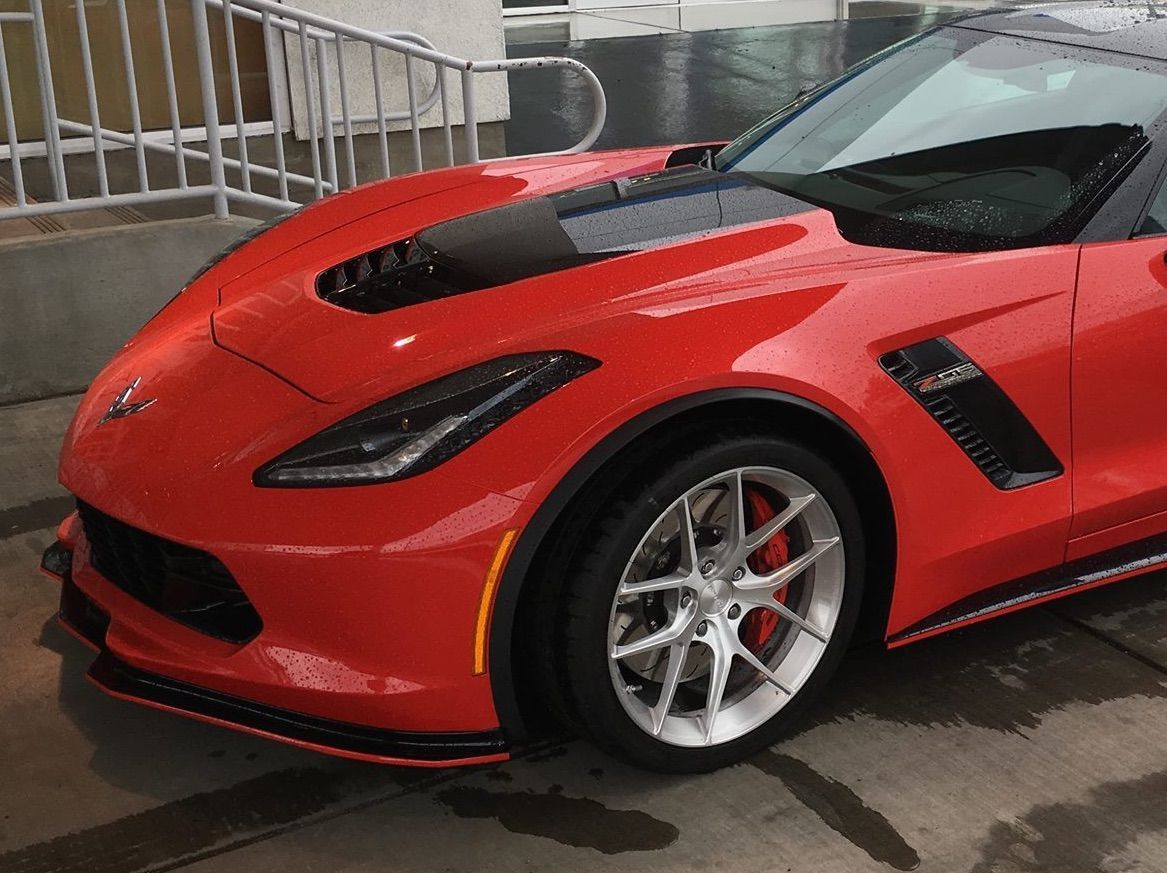 2016 Chevrolet Corvette Z06 | Red Chevrolet C7 Corvette Z06 on Forgeline One Piece Forged Monoblock VX1 Wheels