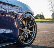 Derek Ninowski's Bagged 2015 S550 Ford Mustang GT on Forgeline One Piece Forged Monoblock GA1R Wheels