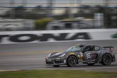 CJ Wilson Racing Porsche Cayman GT4 Clubsports Test at Roar Before the 24 on Forgeline One Piece Forged Monoblock GS1R Wheels