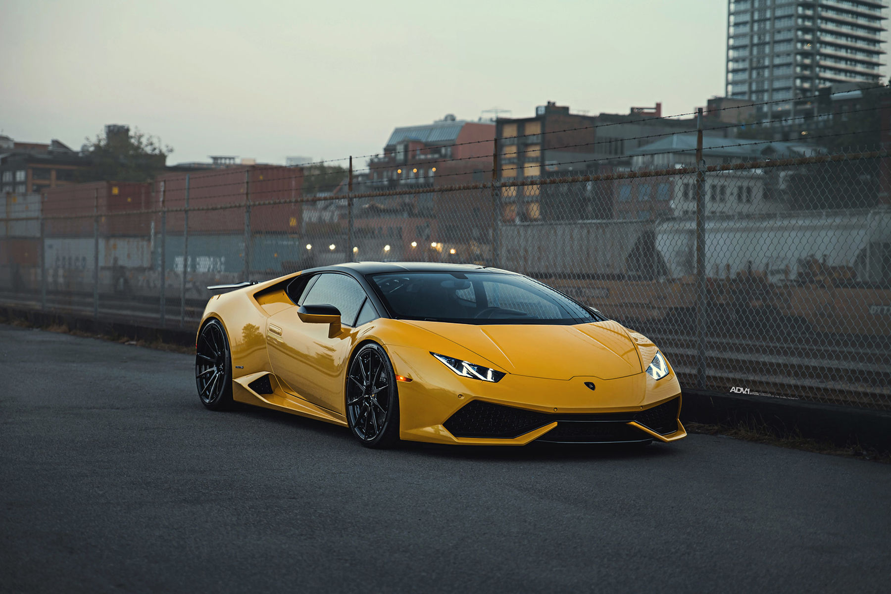 Lamborghini Huracan | Yellow Lamborghini Huracan LP610-4 - ADV.1 ADV10 M.V2 CS Series Gloss Black Wheels