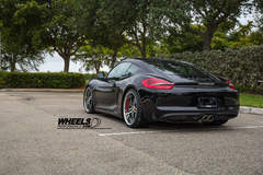 Our client's Porsche Cayman S with 20" COR Brava wheels