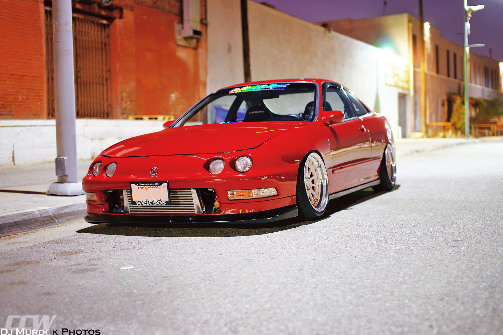  Acura Integra | Red Acura Integra - CCW D11L 3 Piece Forged Wheels