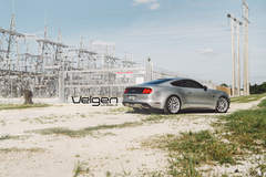 2015 Ingot Silver Mustang GT on Velgen Wheels VMB6