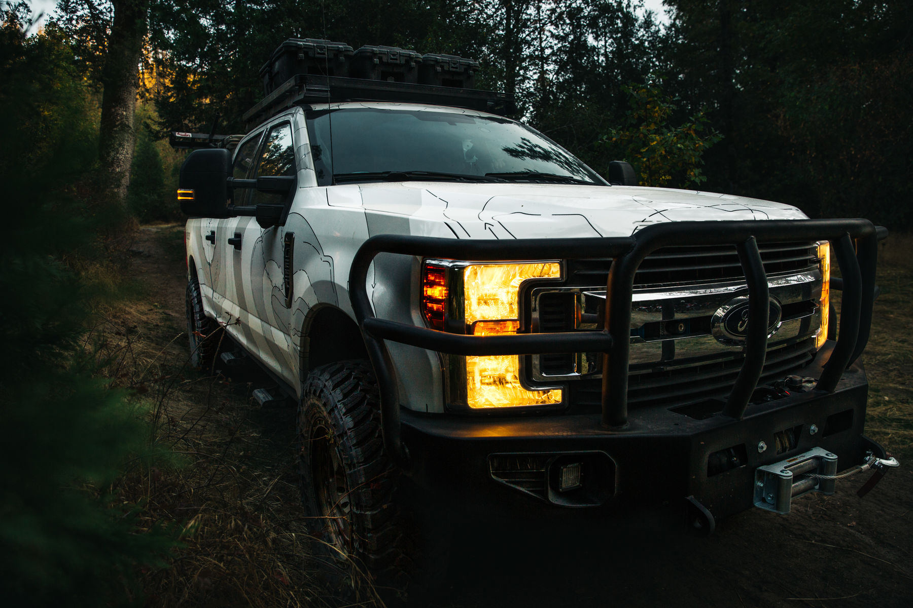 2019 Ford F-250 | 2019 Ford F-250 XLT SRW by Wilderness Collective - Offroading At Dusk FordSEMA