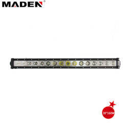 160w single row 10w led light bar for jeep MD-8102-160