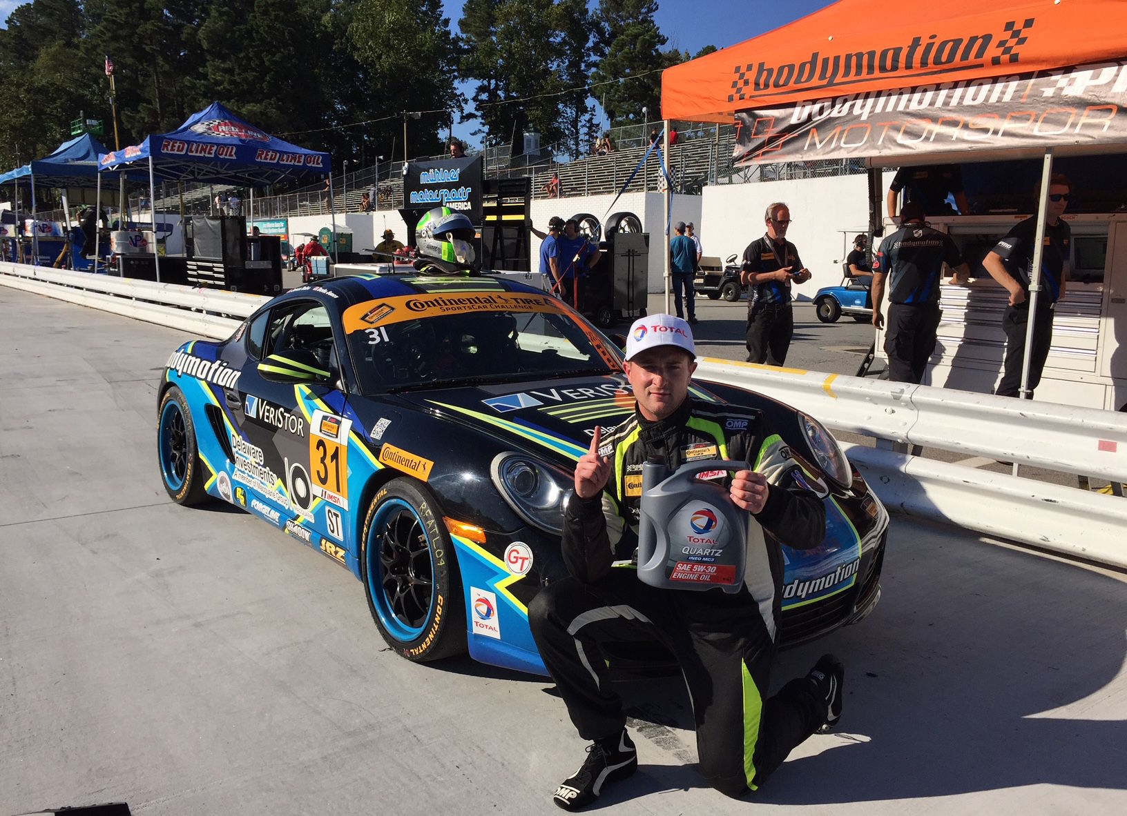 2016 Porsche Cayman | Jason Rabe Wins IMSA CTSC ST Class Pole at Road Atlanta in the #31 Bodymotion Racing Porsche Cayman on Forgeline GA3R Wheels