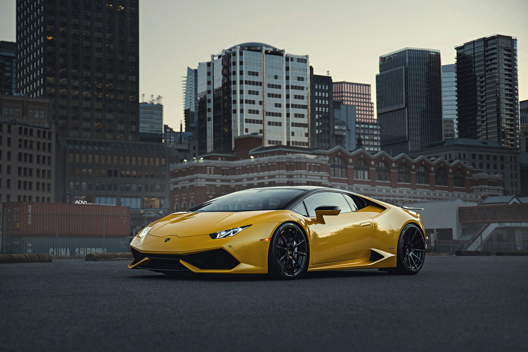 Lamborghini Huracan | Yellow Lamborghini Huracan LP610-4 - ADV.1 ADV10 M.V2 CS Series Gloss Black Wheels