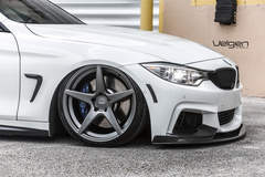Bagged BMW 435i on Velgen Wheels  Classic5 Matte Gunmetal 20x9 & 20x10.5 