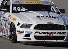 Dean Martin's #50 GTS Class Ford Mustang Boss 302S on Forgeline One Piece Forged Monoblock GS1R Wheels