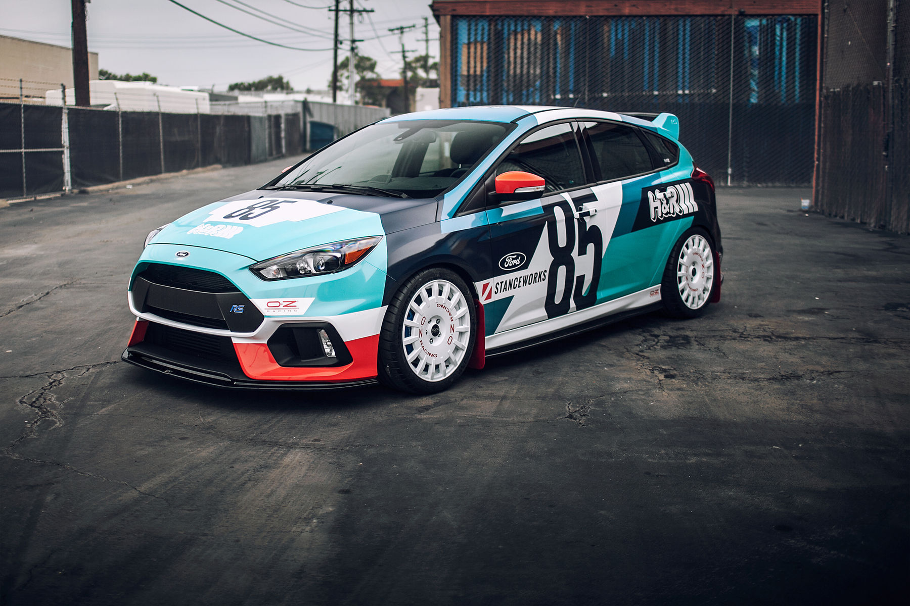 2016 Ford Focus RS | 2016 Ford Focus RS by H&R Special Springs and StanceWorks - Side Angle #FordSEMA