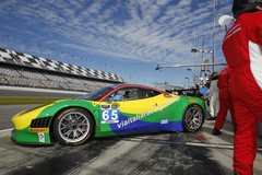 A Ferrari rolling on Continental Tires at the 2014 Rolex 24.