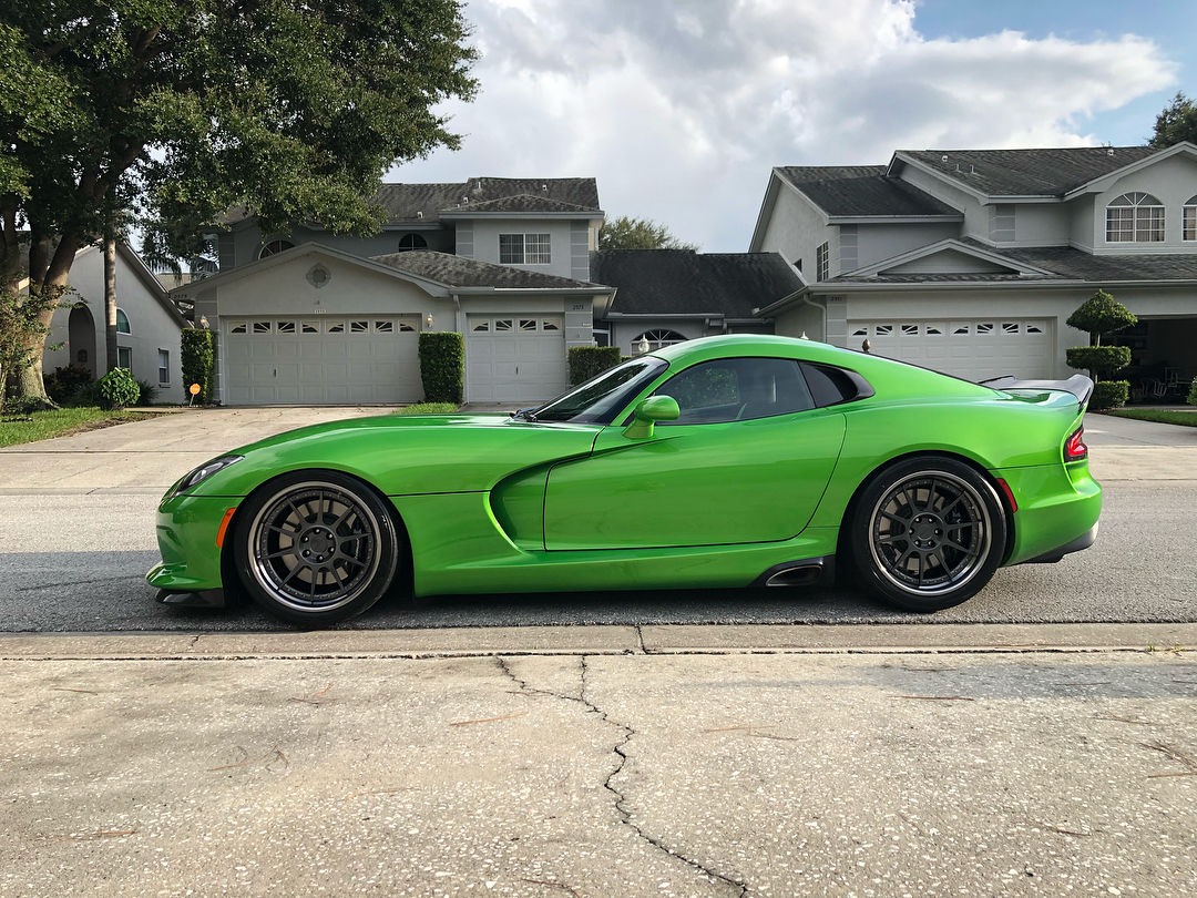 2014 Dodge Viper | Ryan Frankenfield's Stryker Green Dodge Viper GTS on Forgeline Rebel 6-Lug Wheels