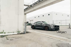 Bagged S550 on Satin Bronze Velgen Wheels 