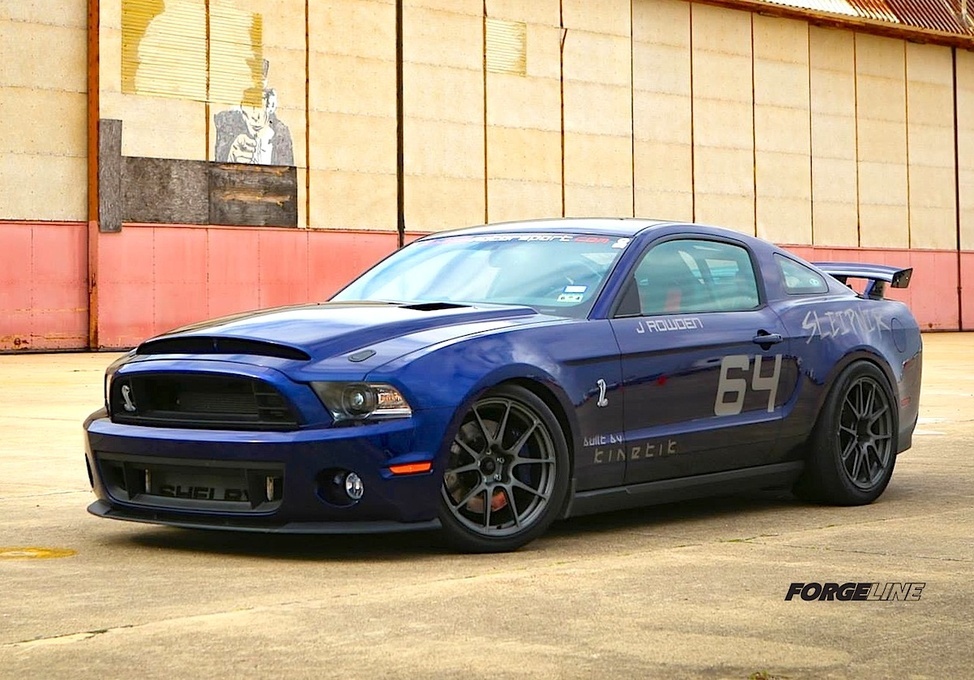 2011 Ford Shelby GT500 | Jake Rowden's 1200HP GT500 on Forgeline One Piece Forged Monoblock GA1R Open Lug Wheels
