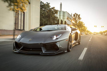 2016 Lamborghini Aventador | Lamborghini Aventador LP700 Vorsteiner Zaragoza Edizione - Rolling Shot During Golden Hour