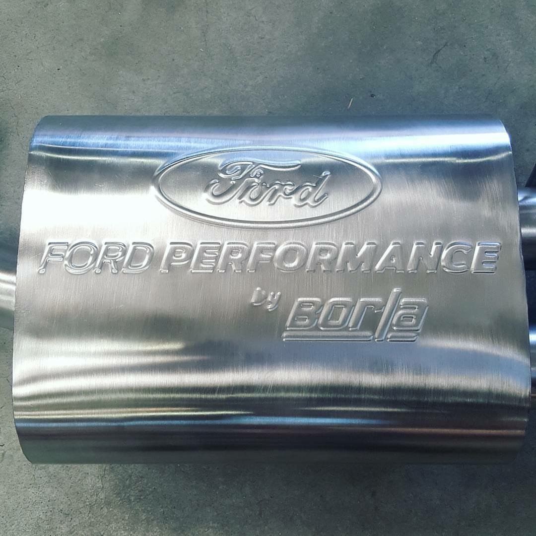 2018 Ford Mustang | FOrd Performance Exhaust by Borla, ready for install on the '18 FordSEMA Mustang Build