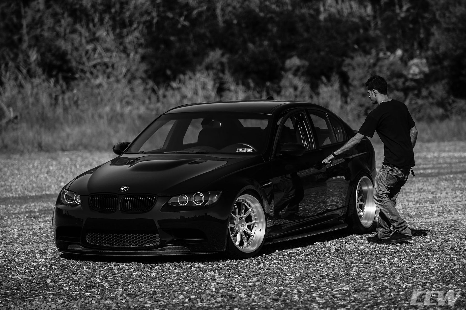 2010 BMW M3 | Black BMW E90 M3 Sedan - CCW HS540 Hybrid 2 Piece Forged Wheels