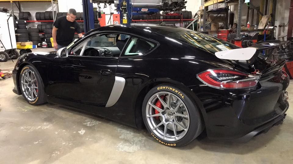 2016 Porsche Cayman | DeMan Motorsport Porsche Cayman GT4-R on Forgeline One Piece Forged Monoblock GS1R Wheels - Driver Side View