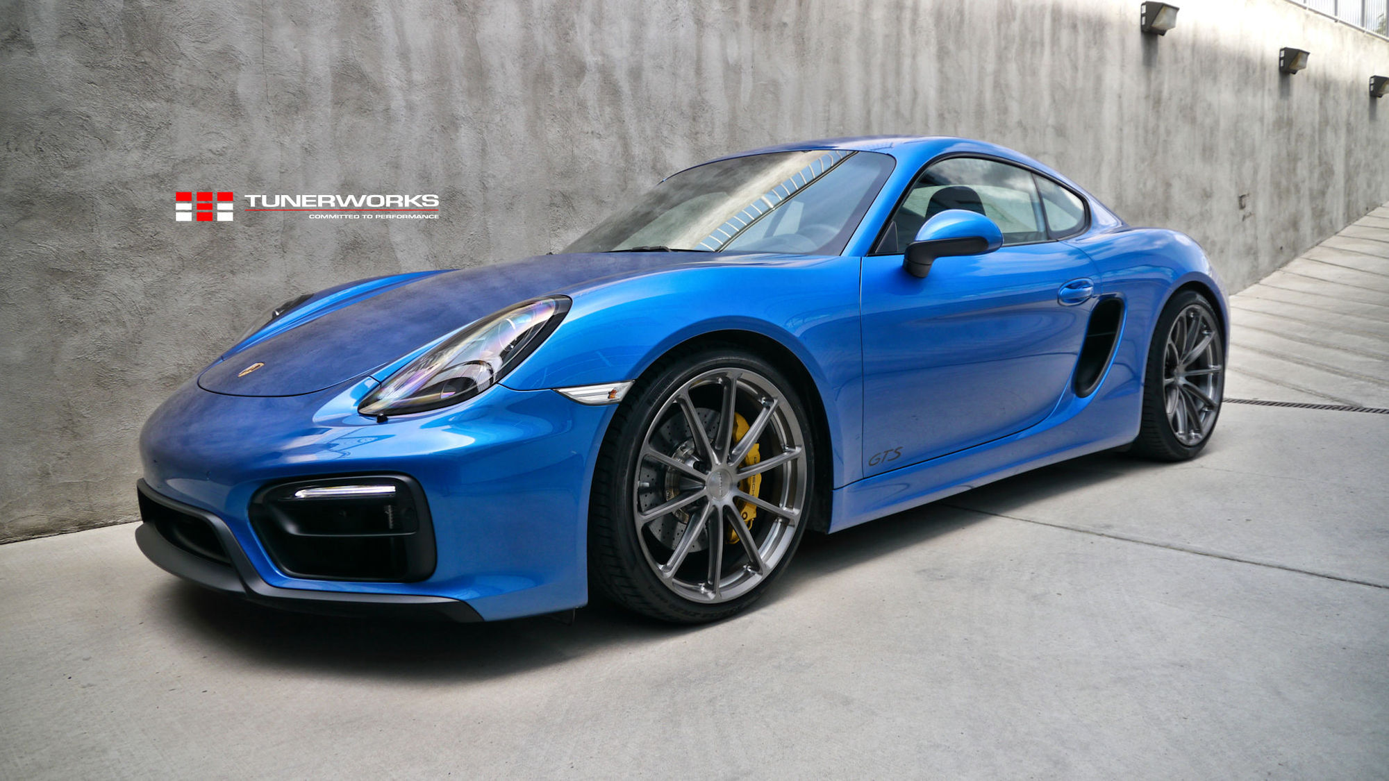 2017 Porsche Cayman | Tunerworks Blue Porsche Cayman GTS on Forgeline One Piece Forged Monoblock GT1 5-Lug Wheels