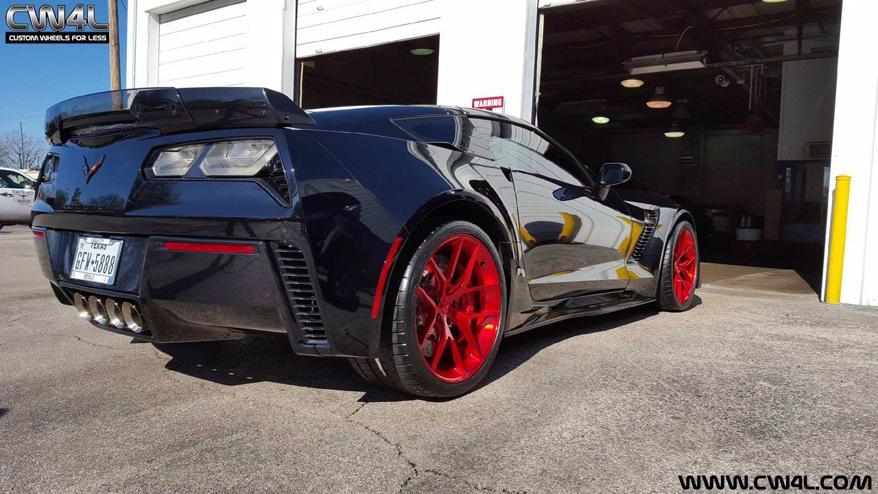 2016 Chevrolet Corvette Z06 | C7 Corvette Z06 on Transparent Red Forgeline One Piece Forged Monoblock VX1 Wheels