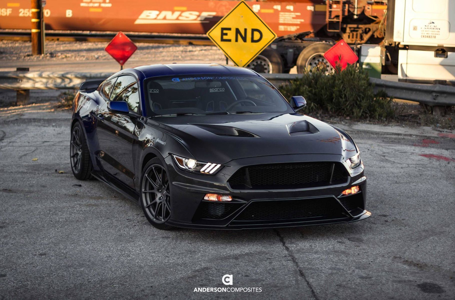 2016 Ford Mustang | Anderson Composites Supercharged S550 Mustang GT on Forgeline One Piece Forged Monoblock GS1R Wheels