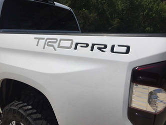 2017 Toyota Tundra | https://nox-lux.com/product/2015-2017-tundra-trd-pro-matte-gray_black-logo-bed-inserts/