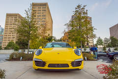 Yellow Porsche Head-On