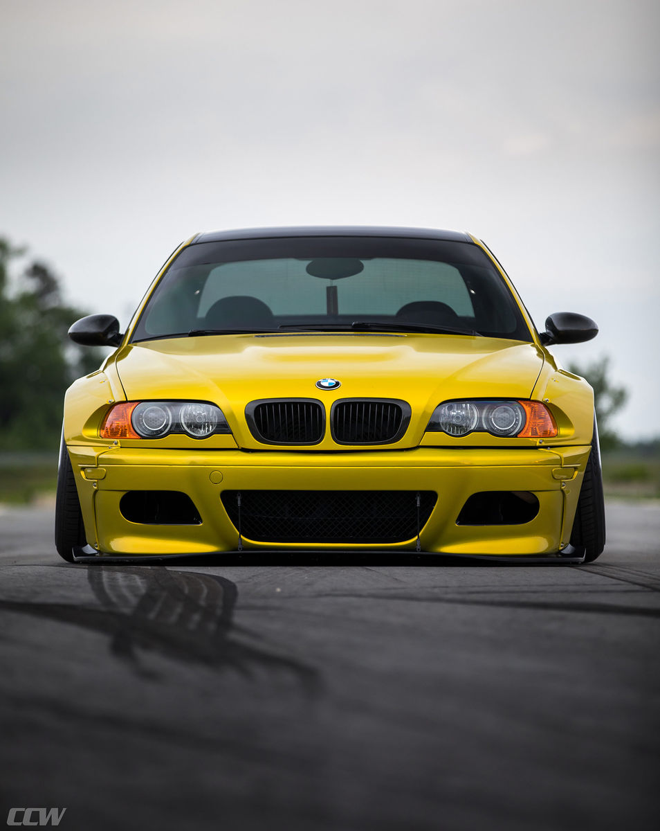 BMW M3 | Phoenix Yellow Pandem Widebody E46 M3 - CCW Classic 3 Piece Wheels