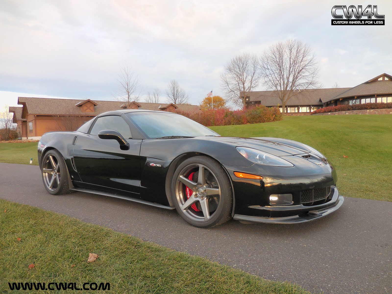 C6 Corvette Z06 on Forgeline One Piece Forged Monoblock CF1 Wheels