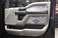 2017 Ford F-350 Super Duty 4x4 XL Crew Cab “MBX350 Matchbox Police” by Skyjacker Suspensions - Interior pane graphics