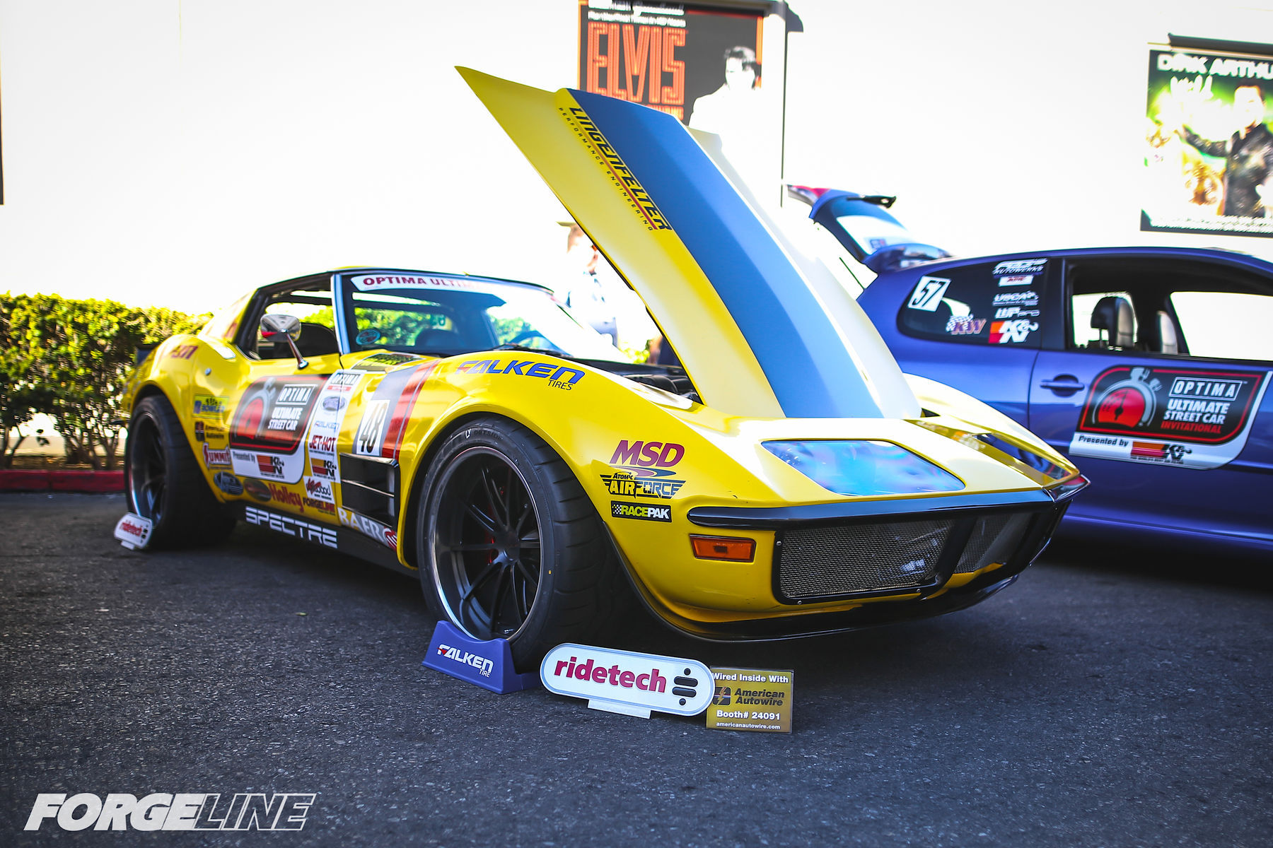 1972 Chevrolet Corvette | RideTech's 48 Hour Corvette at the 2015 SEMA Show on Forgeline GT3C Concave Wheels