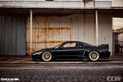 Black Acura NA1 NSX - Gold CCW LM20 Forged 3 Piece Wheels