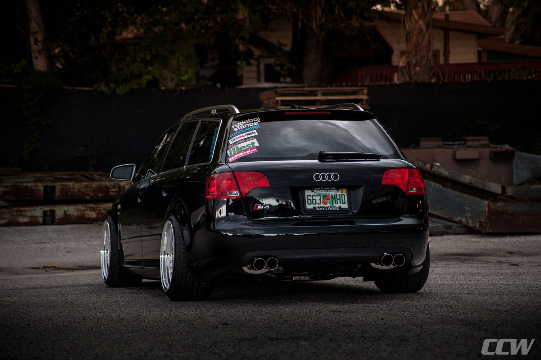  Audi S4 | Black Audi S4 Avant Wagon - CCW Classic Polished 3 Piece Wheels