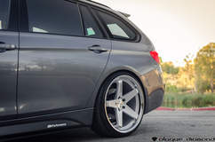 2016 BMW 328d M Sports Wagon Fitted With 20 Inch BD-21's in Silver w/ Chrome SS Lip