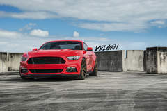 Race Red Mustang on Velgen Wheels