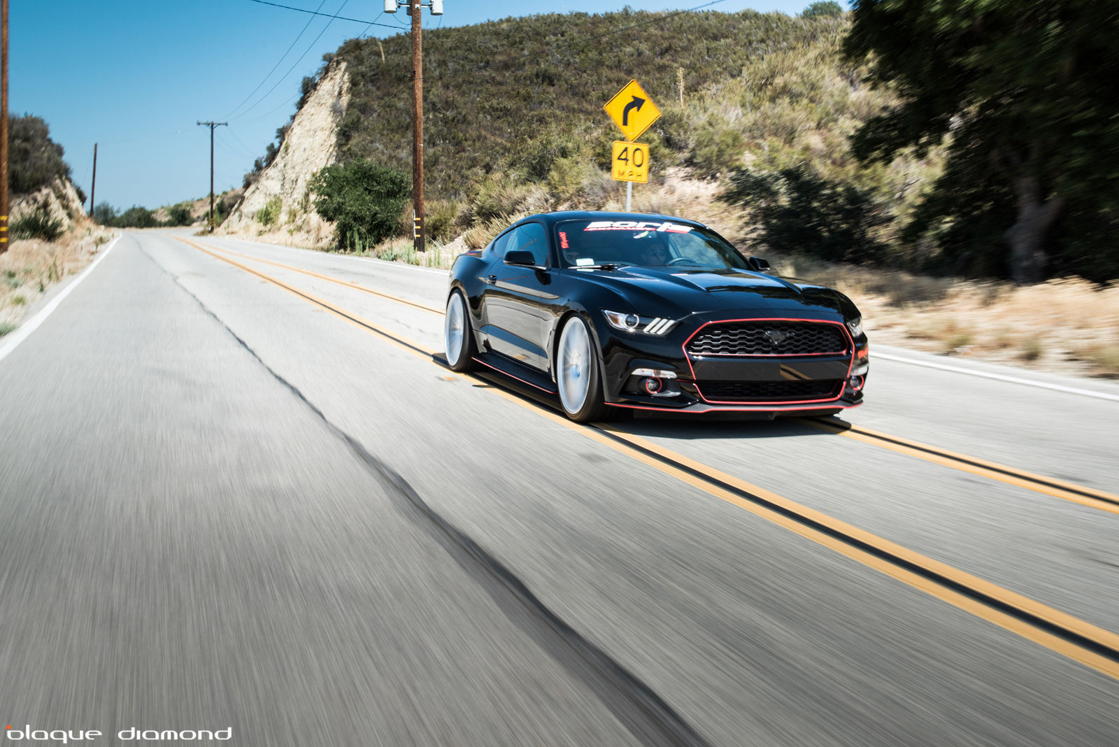 2015 Ford Mustang | 2015 Ford Mustang Fitted With 22 Inch BD-2’s in Silver With Polished Face