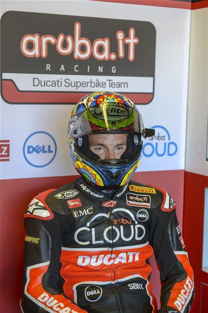 2015 Ducati Panigale R | Davies in concentration prior to hopping on the grid