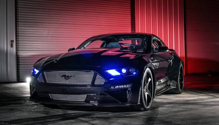2018 Ford Mustang | 2018 Ford Mustang Fastback by DeBerti Design - Blue Headlights FordSEMA