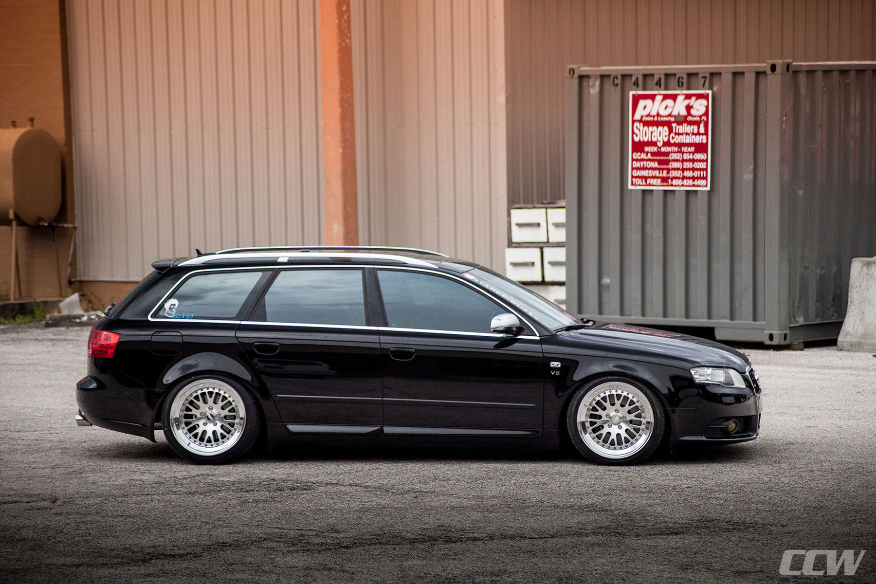  Audi S4 | Black Audi S4 Avant Wagon - CCW Classic Polished 3 Piece Wheels