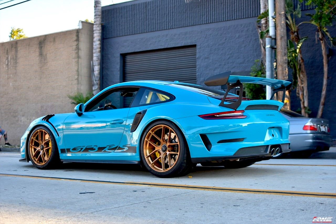 2017 Porsche 911 | Racewerkz Miami Blue Porsche 991.2 GT3RS on Forgeline One Piece Forged Monoblock VX1R Wheels