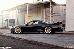 Black Acura NA1 NSX - Gold CCW LM20 Forged 3 Piece Wheels