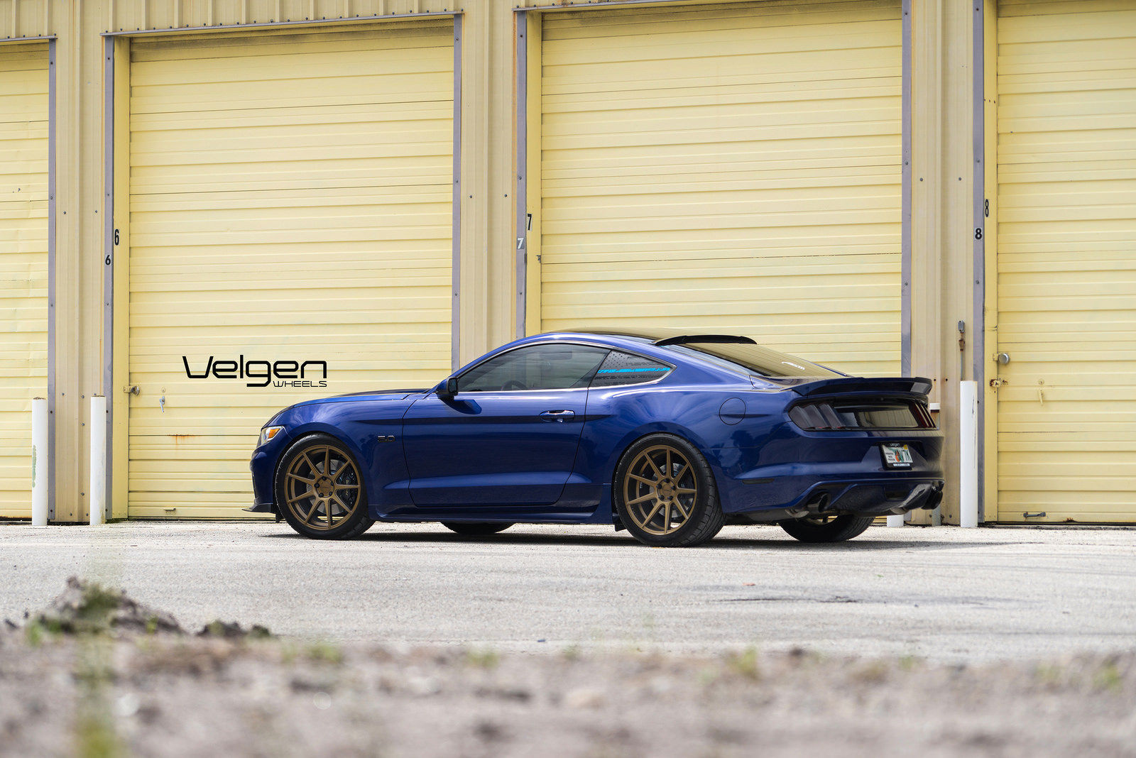 2015 Ford Mustang | Blue Mustang GT on Velgen Wheels VMB9 Satin Bronze 20x9 & 20x10.5