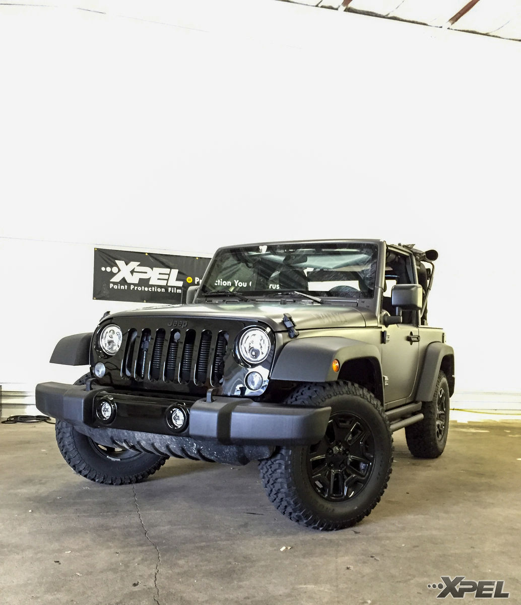2016 Jeep Wrangler | We wrapped this Jeep with XPEL STEALTH satin-finish clear bra