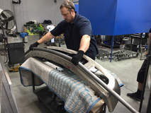 2017 Ford F250 Super Duty 4x4 Lariat Crew Cab “Shockzilla” by Fabtech - Preparing front bumper