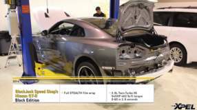 Black Jack Speed Shop's 2014 GT-R Black Edition gets full matte film XPEL STEALTH wrap