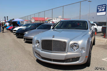 Line up of powerful cars at the California Festival of Speed