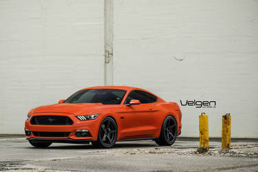 2016 Ford Mustang | Competition Orange Mustang GT | Classic5 Satin Black