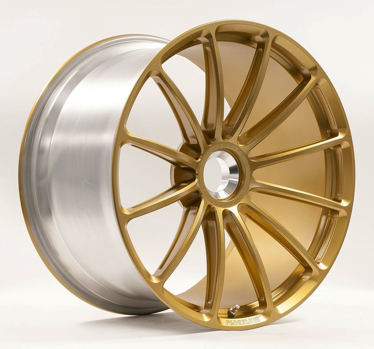 Forgeline One Piece Forged Monoblock Gt1 Wheel In Satin Gold