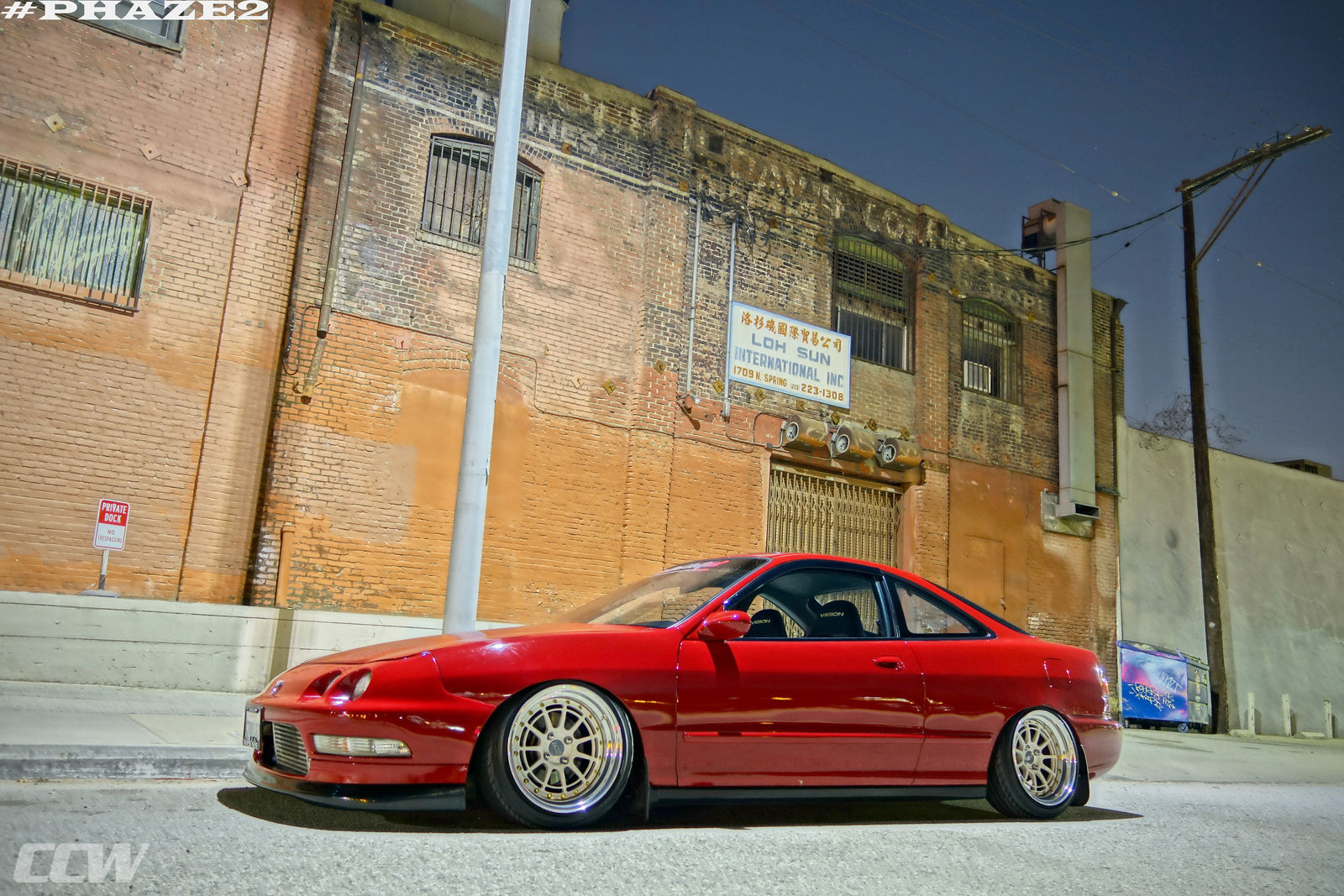Acura Integra | Red Acura Integra - CCW D11L 3 Piece Forged Wheels