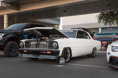 Gerald Goad's 1400HP 1966 Chevy Nova at the 2018 SEMA Show on Forgeline RB3C Wheels